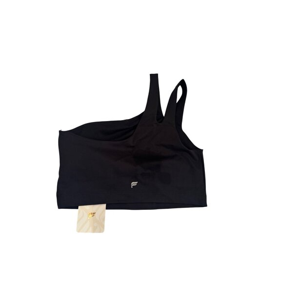Fabletics Asymmetric Double Strap Midi Bra S Black Nylon/Elastane Activewear - Picture 7 of 10